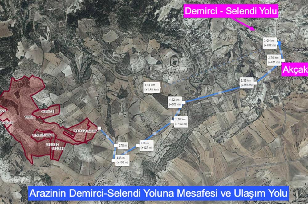 Manisa Çortak'ta Satılık 544 Dönüm Antep Fıstığı, Badem Bahçesi