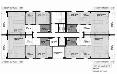 C21 NOVO'DAN KAYAPA ÇAMLIK'DA 103M2 NET 2+1 LÜKS DAİRELER