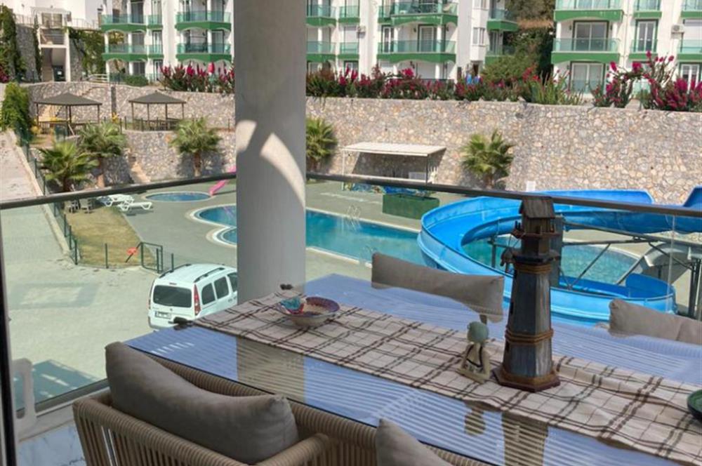 Bodrum Boğaziçi'de Göl Manzaralı, Aqua Parklı Site İçerisinde 2+1 Daire