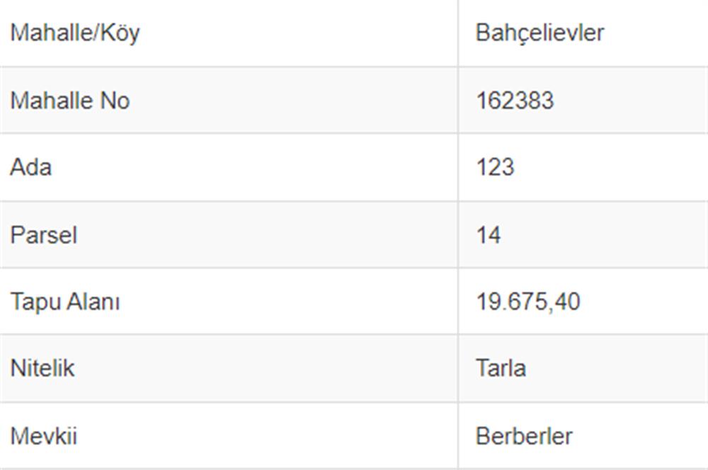 KAT KARŞILIĞI 20 DÖNÜM TEK TAPULU ARSA