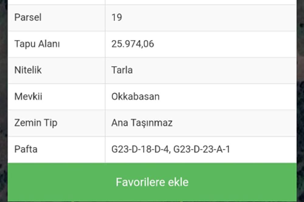 Karamürsel Fulacık ta 25.974 m2 Satılık Arazi