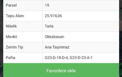 Karamürsel Fulacık ta 25.974 m2 Satılık Arazi