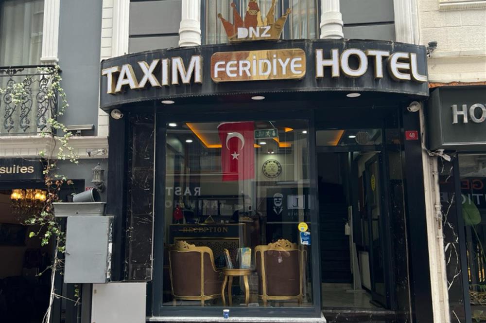 FERİDİYE CADDESİNDE TAKSİM MEYDANA 120 METRE, 36 YATAKLI HOTEL