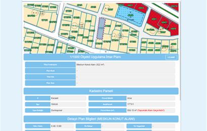 Kocaeli Gölcük Dumlupınar 550m2 %40 İmarlı Satılık Arsa