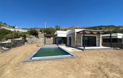 Single Storey Detached Stone Villa with Sea View Private Pool in Bodrum Gumusluk