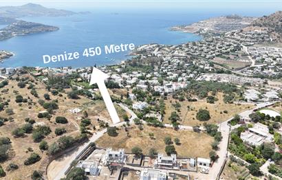 Yalıkavak Gökçebel'de  Denize 450 m Mesafede Satılık Konut İmarlı Arsa