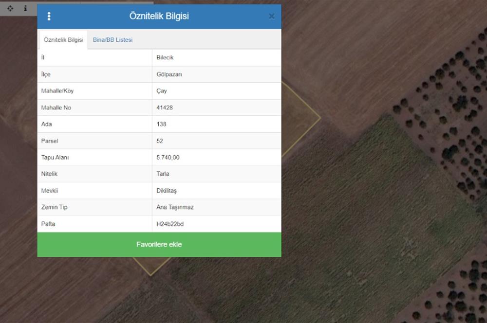 BİLECİK GÖLPAZARI SATILIK TARLA