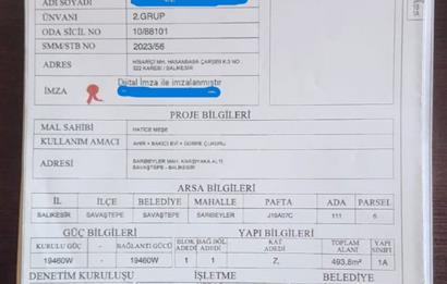 C21 BAL'DAN SAVAŞTEPE SARIBEYLER DE YAPI RUHSATLI SATILIK TARLA