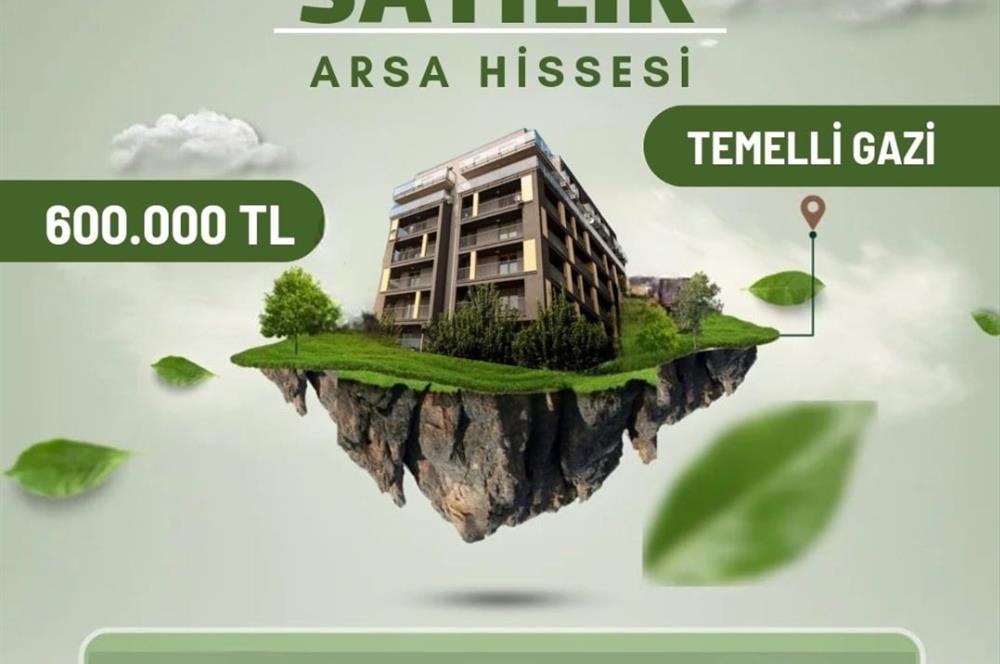 Temelli Gazi'de konut imarlı satılık arsa hissesi