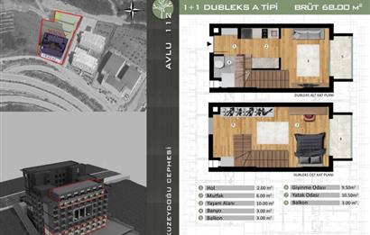 C21 PROJECT'TEN UMUTTEPE AVLU 112 REZİDANS'DA SATILIK 1+1 EŞYALI