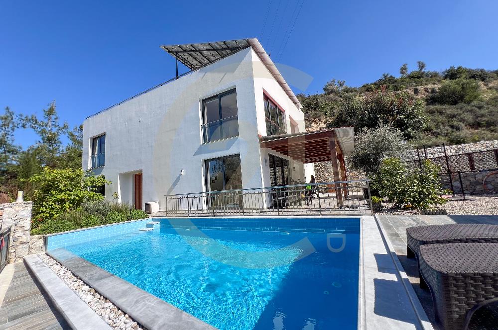 For sale LUXURY NEW READY TO MOVE IN modern 4+2 detached villa with a private pool. Bellapais. Kyrenia. SOLE AGENT