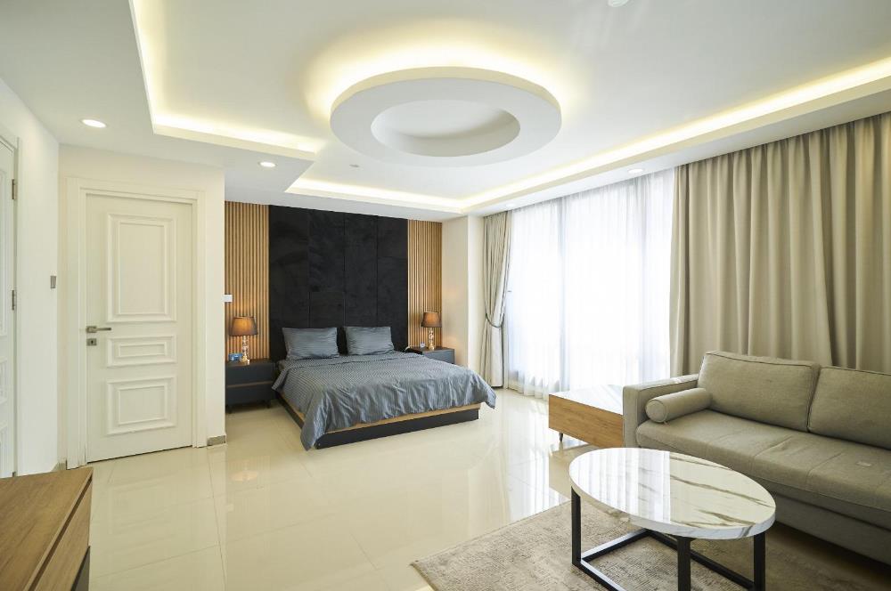 Girne merkezinde satılık modern ve lux 3+1 penthouse, özel havuzlu, özel çatı terası