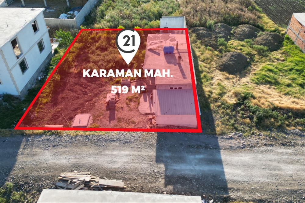 C21 BAL 'dan Karaman Köyde 519 m2 Arsa İçinde Mustakil Köy Evi