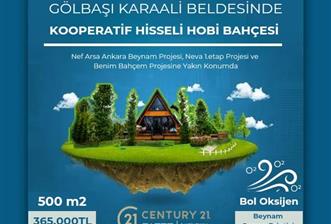 GÖLBAŞI KARAALİ BELDESİNDE KOOPERATİF HİSSELİ HOBİ BAHÇESİ