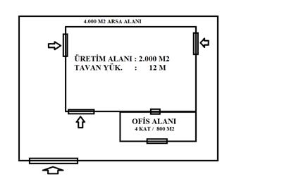 DİLOVASI OSB DE 4.000 M2 ARSA İÇERİSİNDE 2.800M2 SATILIK FABRİKA