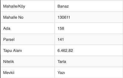 C21 TERAS - BOLU MERKEZ BANAZ KÖYÜ YATIRIMLIK SATILIK TARLA