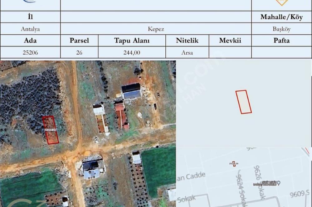 C21 HAN ANTALYA KEPEZ BAŞKÖY SATILIK ARSA