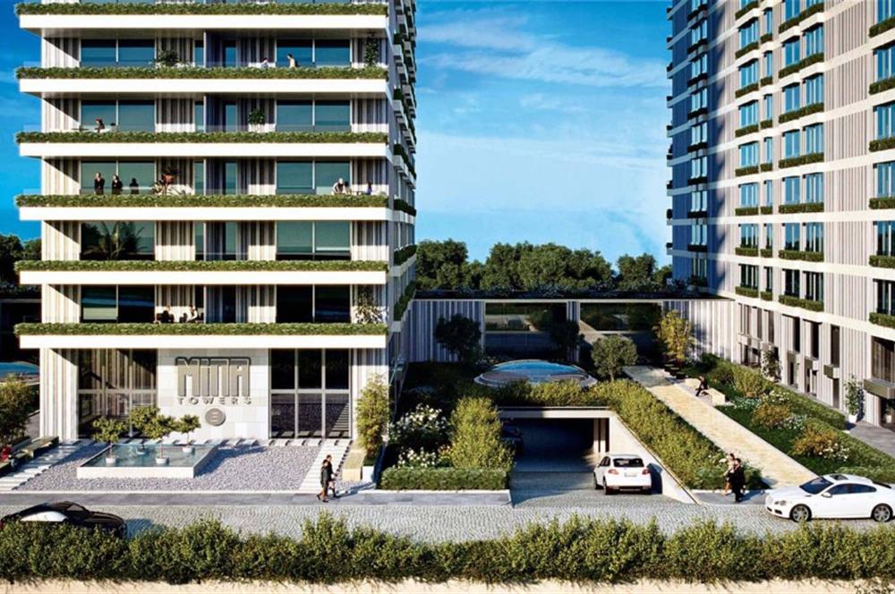 MİNA TOWERS'DA  3,5+1 DENİZ MANZARALI  BALKONLU  SATILIK DAİRE