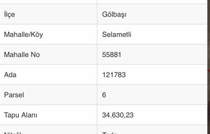 ANKARA GÖLBAŞI SELAMETLİDE GELECEĞE YATIRIMLIK TARLALAR