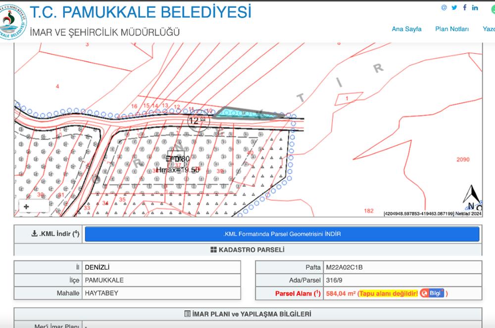 Pamukkale Haytabey'de Satılık Tarla