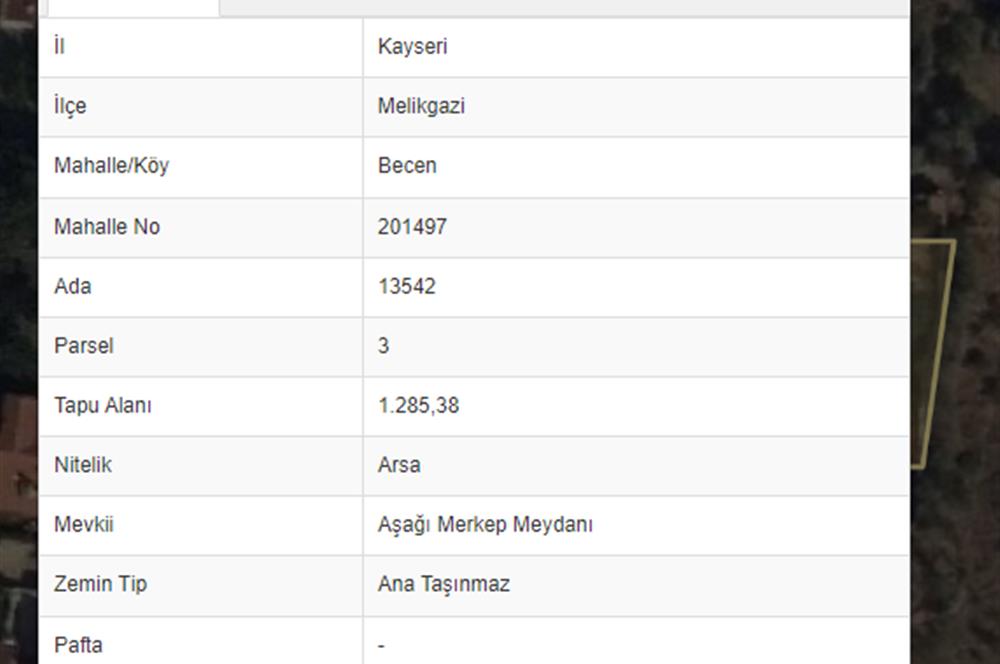 BECEN'DE KÖŞEBAŞI 1285 M² TEMİZ PARSEL CENTURY21 ZİRVE'DEN