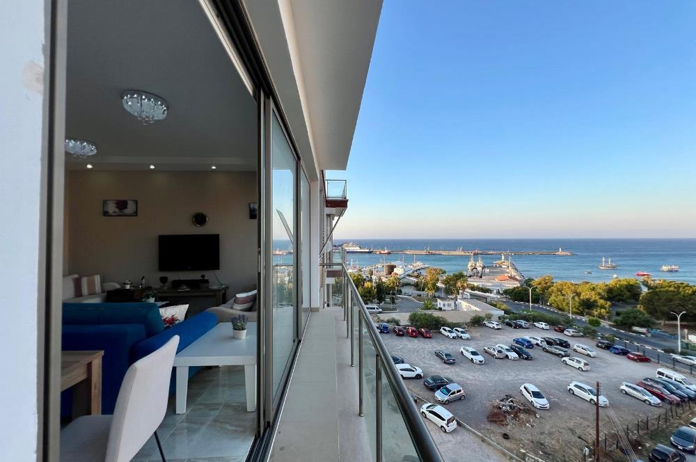 2+1 apartment for sale, full sea view, opposite Lord’s Palace, Kyrenia city center. SOLE AGENT