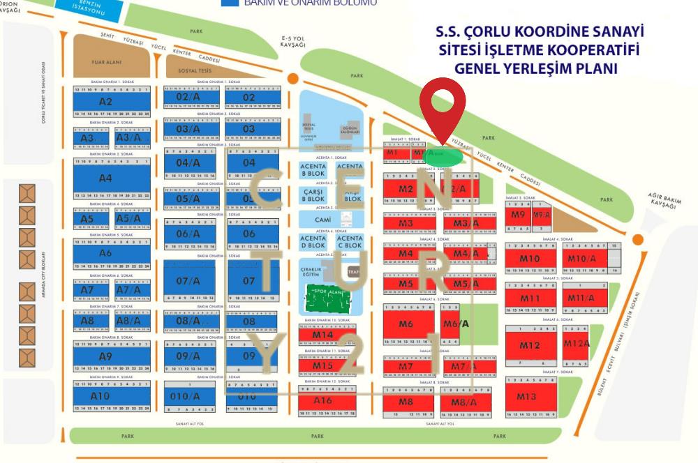 CENTURY21 MOLLATEAM-YENİ SANAYİ SİTESİ 1000m² SATILIK İMALATHANE