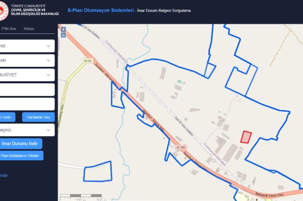 C21; 10,600 M2 INDUSTRIAL ZONE LAND FOR SALE IN BABAESKİ OSB