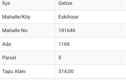 C21 NOVO'DAN KOCAELİ GEBZE BARIŞ MAH. 4 KAT İMARLI SATILIK ARSA