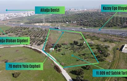 Aliağa Samurlu da 11.009 m2 satılık tarla