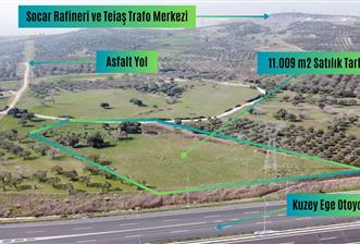 Aliağa Samurlu da 11.009 m2 satılık tarla