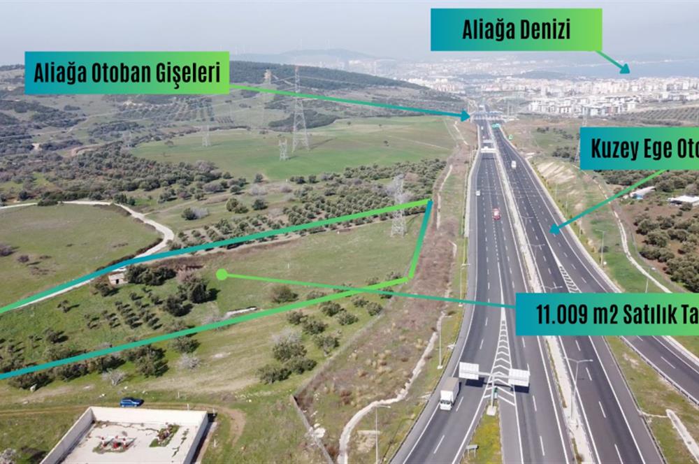 Aliağa Samurlu da 11.009 m2 satılık tarla