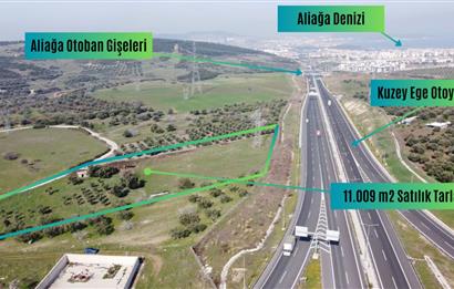 Aliağa Samurlu da 11.009 m2 satılık tarla