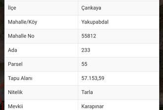 ÇANKAYA YAKUPABDAL 5000 M2 YATIRIMLIK TARLA 