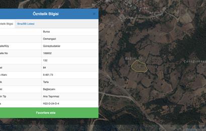 C21 NOVO'DAN OSMANGAZİ GÜNEYBUDAKLAR'DA 1.182 m2 TARLA