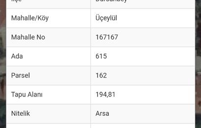 Balıkesir Dursunbey de Şehir İçinde İmarlı Arsa