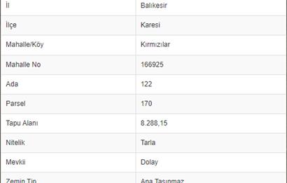 C21 LOCA'DAN KIRMIZILARDA 8.288m² BADEM EKİLİ ÇEVRİLİ TARLA