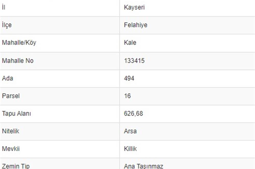 KAYSERİ FELAHİYEDE BARAJ MANZARALI 1 KM MESAFEDE TEMİZ ARSA