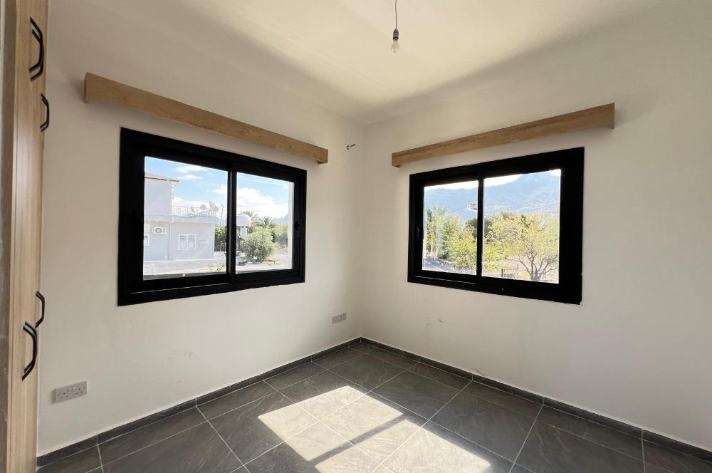 Kiralık 2+1 eşyasız yeni daire. Çatalköy, Girne. Deniz manzaralı