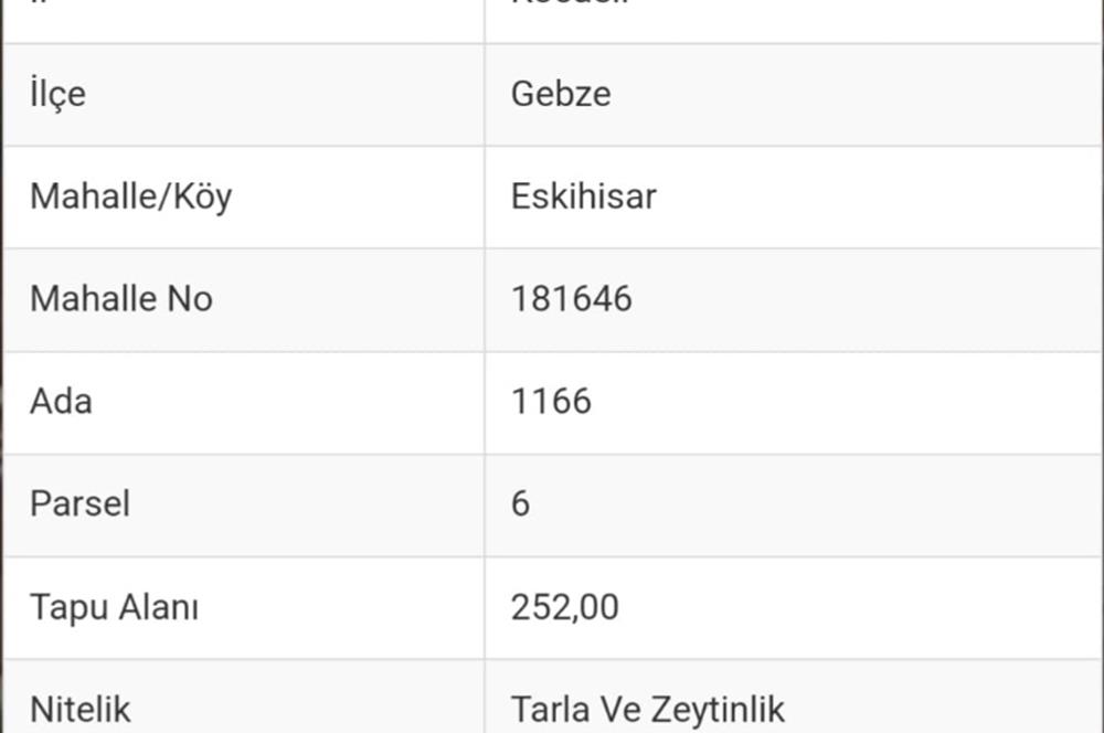 C21 NOVO'DAN 314 M2 GEBZE BARIŞ MH. SATILIK 4 KATA İMARLI ARSA