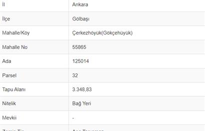 GÖLBAŞI, GÖKÇEHÖYÜK' TE 3.348,83 M2 SATILIK TARLA