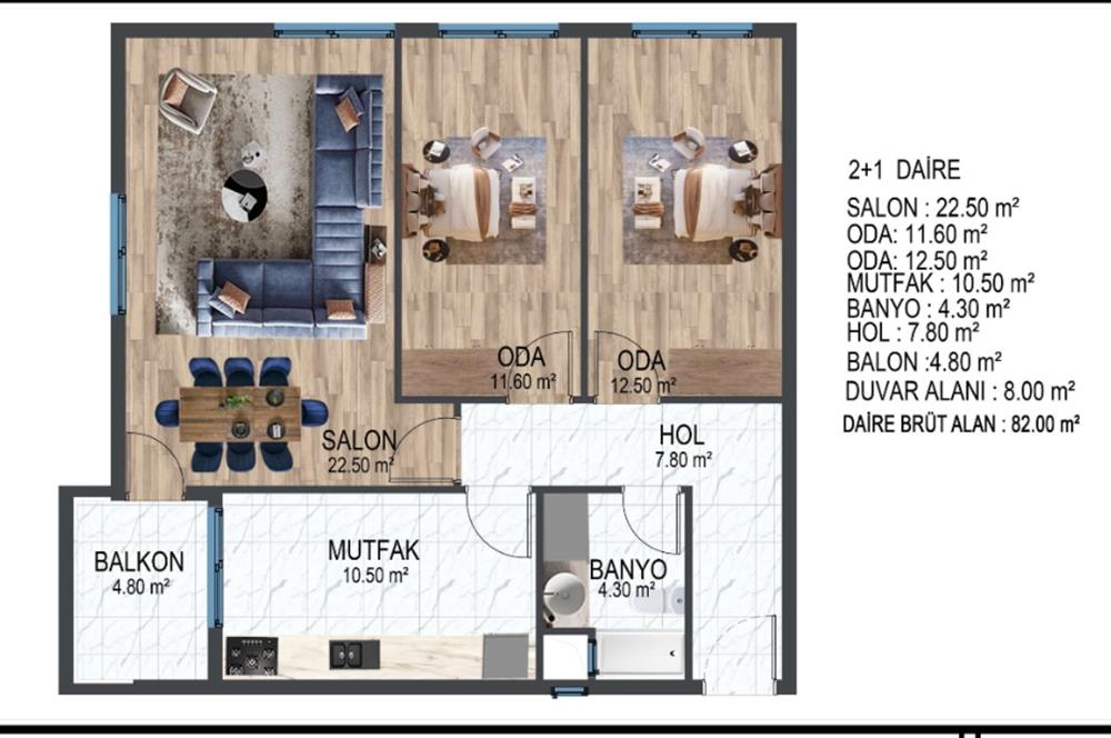 Karşıyaka Yalı Mahallesi 2+1 Satılık Lüks Daire