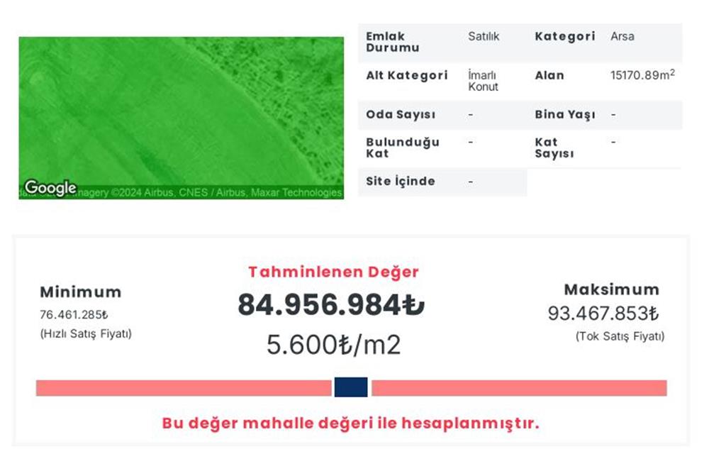 605 m2 Zoned Land in Çankaya Karataş, Yükselsen Value Investment in the Future