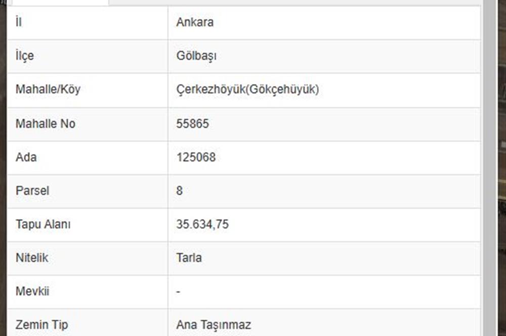 Fırsat 1000 m2 Villa Parseli  Ankara Gölbaşı Gökçehüyük'te Muhteşem Konumda