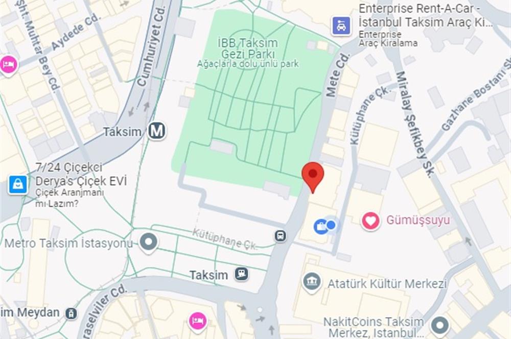 TAKSİM METROSUNA 2 DK MESAFEDE METE CADDESİNDE KİRALIK DÜKKAN