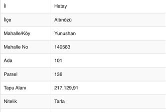 FIRSAT İLAN HATAY ALTINÖZÜ YUNUSHAN ACİL SATILIK ARSA