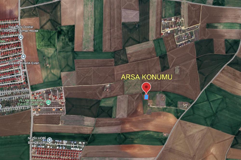 ANKARA SİNCAN TEMELLİ SATILIK KONUT İMARLI 1000 m2 ARSA