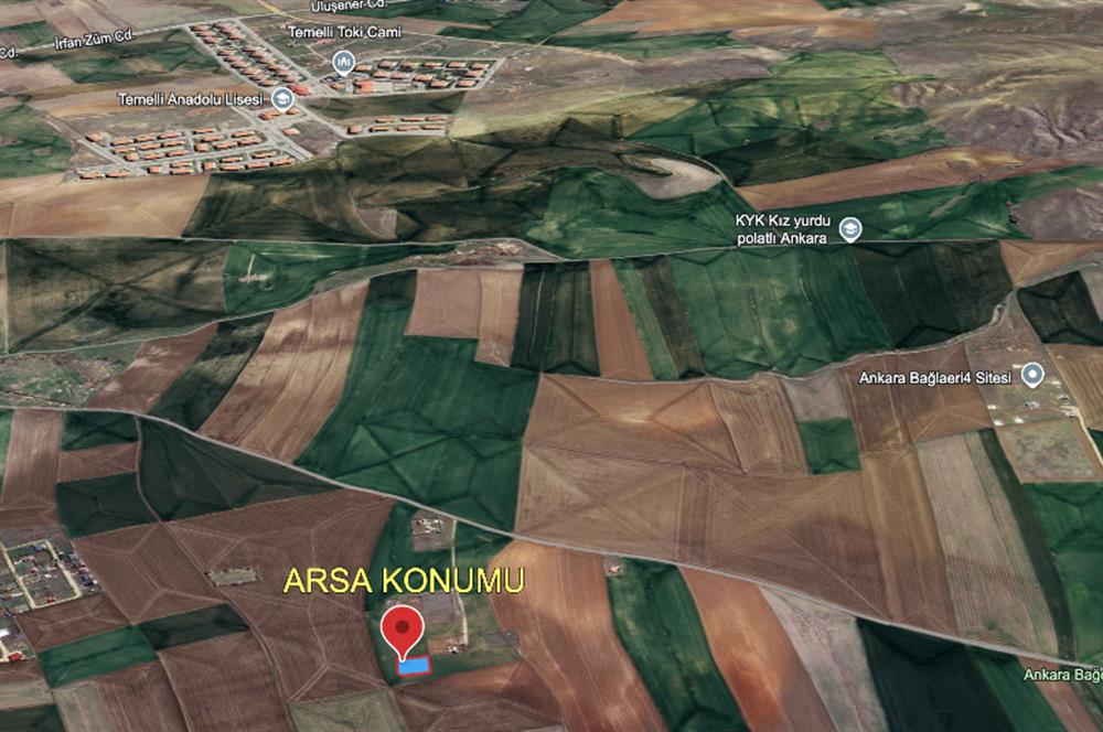 ANKARA SİNCAN TEMELLİ SATILIK KONUT İMARLI 1000 m2 ARSA