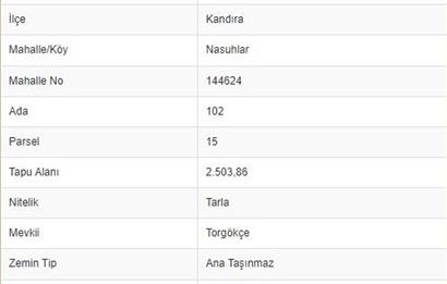 C21 NAR - NASUHLAR'DA %5 İMARLI 2504 M2 ARSA