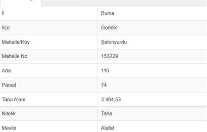 C21 Cius; Şahinyurdu köyünde Satılık 3.494m² Tarla